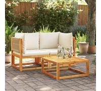 vidaXL Divani da Giardino Angolari con Cuscini 2 pz in Legno di Acacia e Corda