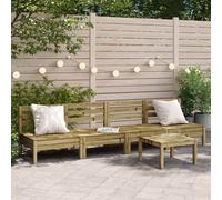 vidaXL Divani Senza Braccioli da Giardino 4pz Legno di Pino Impregnato