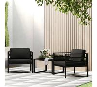 vidaXL Divani Singoli 2 pz con Cuscini in Alluminio Antracite
