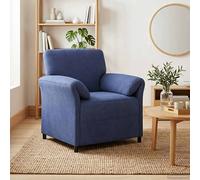 vidaXL Divano 1 posto Blu Polizia 88 x 83 x 95 cm Velluto