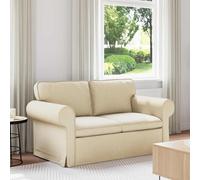 vidaXL Divano 120cm Crema Metallo