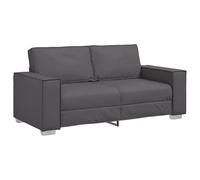 vidaXL Divano Loveseat Grigio Moderno per Soggiorno | Comodo Divano a Due Posti Stile Contemporaneo Resistente alle Macchie in Pelle Sintetica Perfetto per Ufficio o Spazi Compatti