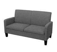 Divano a 2 Posti 135x65x76 cm Grigio Scuro