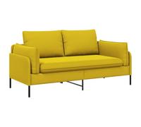 vidaXL DIVANO 2 POSTI 2 POSTI GIALLO 188x81x89 Velluto