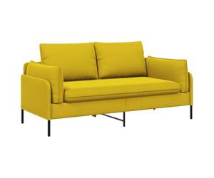 vidaXL DIVANO 2 POSTI 2 POSTI GIALLO 188x81x89 Velluto