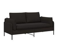 vidaXL Divano 2 posti 2 posti nero 188 x 81 x 89 cm velluto
