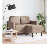 vidaXL Divano 2 Posti con Chaise a L Cappuccino 125 cm in Similpelle, Divano a 2 posti Camera da Letto, divanetto, Divano a Due posti