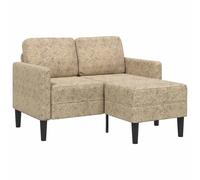 vidaXL Divano 2 Posti con Chaise a L Grigio Chiaro 125 cm Similpelle