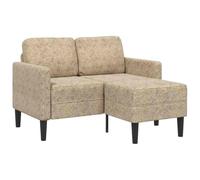vidaXL Divano 2 Posti con Chaise a L Grigio Chiaro 125 cm Similpelle, Divano a 2 posti Camera da Letto, divanetto, Divano a Due posti