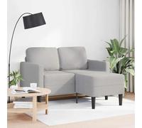 vidaXL Divano 2 Posti con Chaise a L Grigio Nuvola 125 cm in Tessuto, Divano a 2 posti Camera da Letto, divanetto, Divano a Due posti