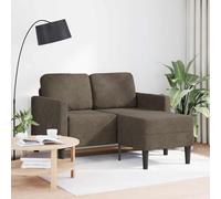 vidaXL Divano 2 Posti con Chaise a L Grigio Scuro 125 cm in Similpelle
