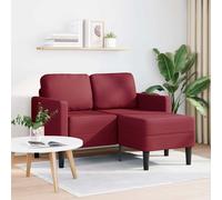 vidaXL Divano 2 Posti con Chaise a L Rosso Vino 125 cm in Similpelle, Divano a 2 posti Camera da Letto, divanetto, Divano a Due posti