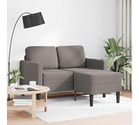 vidaXL - Divano 2 Posti con Chaise a L Tortora 125 cm in Tessuto