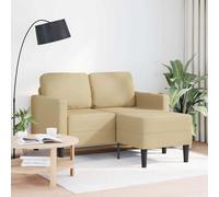 vidaXL Divano 2 Posti con Chaise a L Verde Grigio 125 cm Lino
