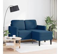 vidaXL Divano 2 Posti con Chaise Longue a L Blu 125 cm in Tessuto, Divano a 2 posti Camera da Letto, divanetto, Divano a Due posti, Divano a 2 posti