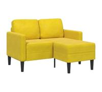 vidaXL Divano 2 Posti con Chaise Longue a L Giallo 125 cm Velluto, Divano a 2 posti Camera da Letto, divanetto, Divano a Due posti, Divano a 2 posti