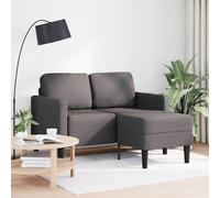 vidaXL Divano 2 Posti con Chaise longue a L Grigio 125cm in Similpelle