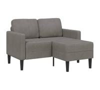 vidaXL Divano 2 Posti con Chaise longue a L Grigio Chiaro 125 cm Lino, divano a 2 posti camera da letto, divanetto, divano a due posti