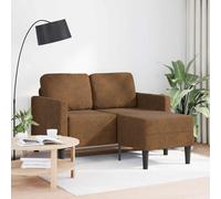 vidaXL Divano 2 Posti con Chaise Longue a L Marrone 125 cm Similpelle, Divano a 2 posti Camera da Letto, divanetto, Divano a Due posti