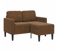 vidaXL Divano 2 Posti con Chaise Longue a L Marrone 125 cm Similpelle, Divano a 2 posti Camera da Letto, divanetto, Divano a Due posti