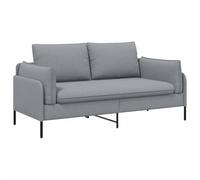 vidaXL Divano 2 posti grigio chiaro 188 x 81 x 89 cm tessuto