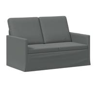 vidaXL Divano 2 posti grigio scuro 130 x 81 x 82 cm tessuto