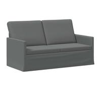 vidaXL Divano 2 posti grigio scuro 150 x 81 x 82 cm tessuto
