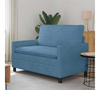 vidaXL Divano 2 posto Blu 126 x 81 x 87,5 cm Tessuto