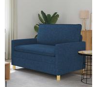 vidaXL Divano 2 posto Blu 126 x 81 x 87,5 cm Tessuto