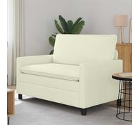 vidaXL Divano 2 posto Crema 126 x 81 x 87,5 cm Tessuto