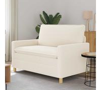 vidaXL Divano 2 posto Crema 126 x 81 x 87,5 cm Tessuto