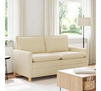 vidaXL Divano 2 posto Crema 156 x 81 x 87,5 cm Tessuto