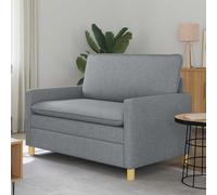 vidaXL Divano 2 posto Grigio chiaro 126 x 81 x 87,5 cm Tessuto