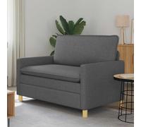 vidaXL Divano 2 posto Grigio Scuro 126 x 81 x 87,5 cm Tessuto