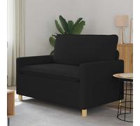 vidaXL Divano 2 posto Nero 126 x 81 x 87,5 cm Tessuto