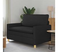 vidaXL Divano 2 posto Nero 126 x 81 x 87,5 cm Tessuto