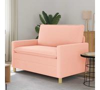 vidaXL Divano 2 posto Rosa 126 x 81 x 87,5 cm Tessuto