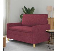 vidaXL Divano 2 posto Rosso Vino 126 x 81 x 87,5 cm Tessuto