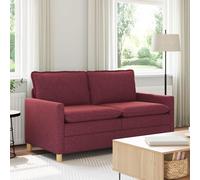 vidaXL Divano 2 posto Rosso Vino 156 x 81 x 87,5 cm Tessuto