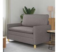 vidaXL Divano 2 posto Tortora 126 x 81 x 87,5 cm Tessuto