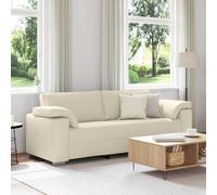 vidaXL Divano Contemporaneo 3 Posti di con Cuscini Seduta Interna Elegante Fodere in Lino Rimovibili Ideale per Soggiorno e Camera da Letto Comodo Lounge Trendy Imbottito