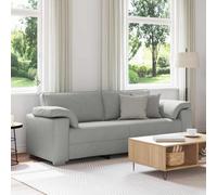 vidaXL Divano 3 posti Grigio Chiaro da 219 cm in Tessuto. Arredamento Elegante per Il Soggiorno, Comodo e Resistente. È Perfetto per Rilassarsi, con Un Design Moderno e Facile da Mantenere. Un Divano