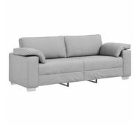 vidaXL Divano 3 posti Grigio Chiaro da 219 cm in Tessuto. Arredamento Elegante per Il Soggiorno, Comodo e Resistente. È Perfetto per Rilassarsi, con Un Design Moderno e Facile da Mantenere. Un Divano