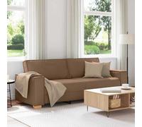 vidaXL Divano 3-Persone Marrone 220 cm Tessuto