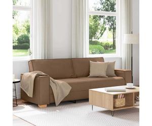 vidaXL Divano 3-Persone Marrone 220 cm Tessuto