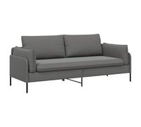 vidaXL Divano 3 posti 3 posti grigio scuro 222 x 81 x 89 cm velluto