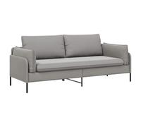 vidaXL Divano 3 posti grigio chiaro 222 x 81 x 89 cm velluto