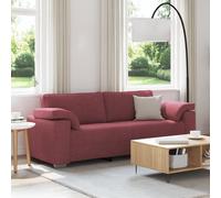 vidaXL Divano 3 posti rosso vino - 178 cm in tessuto