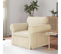 vidaXL Divano 60cm Crema Metallo