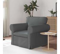 vidaXL Divano 60cm Grigio scuro Metallo